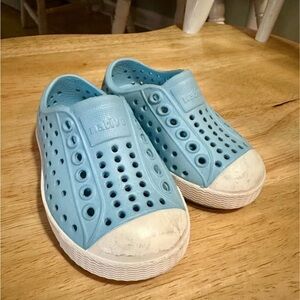 Native Light Blue Perforated Slip-On Shoes
